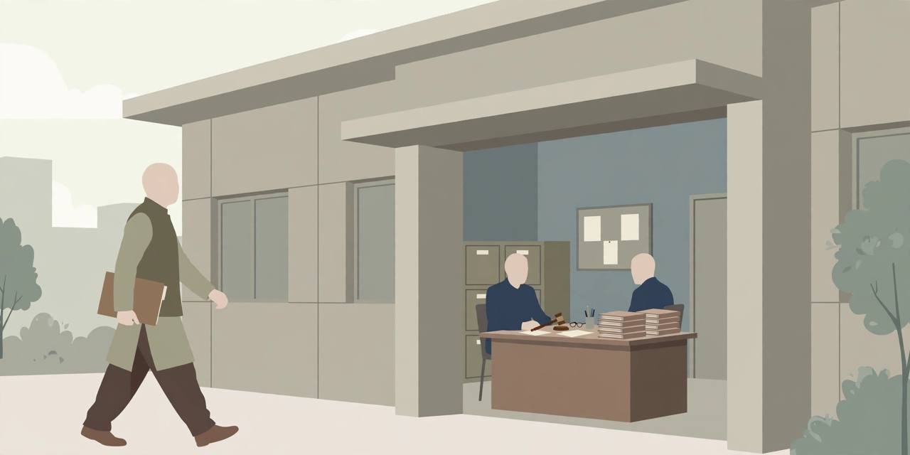 Editorial illustration of a generic official carrying a file into a government investigation office in Chandigarh, with investigators waiting at a desk