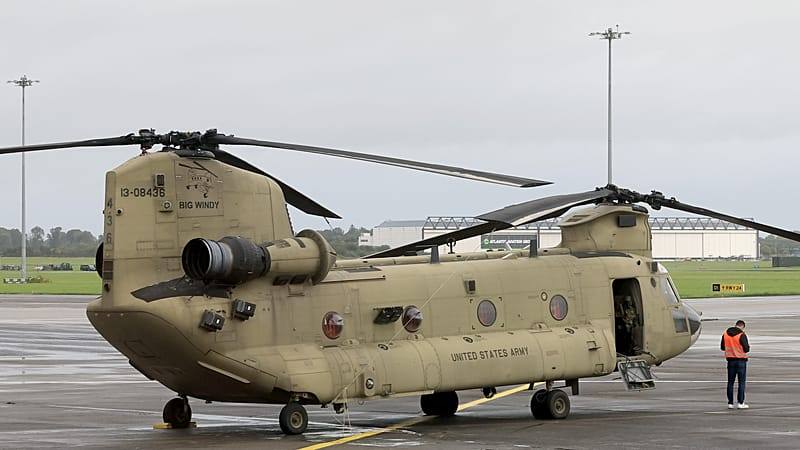 File photo of a CH-47F Chinook helicopter, the same model as the Italian EUFOR helicopter that crashed near Brcko in Bosnia