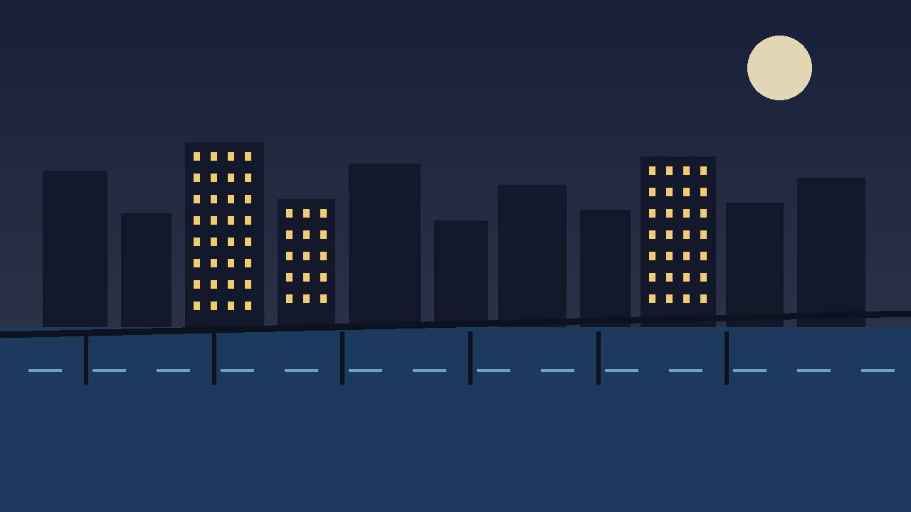 Editorial illustration of the Kyiv skyline at night across the Dnipro River, with lit windows and a bridge, no incident shown