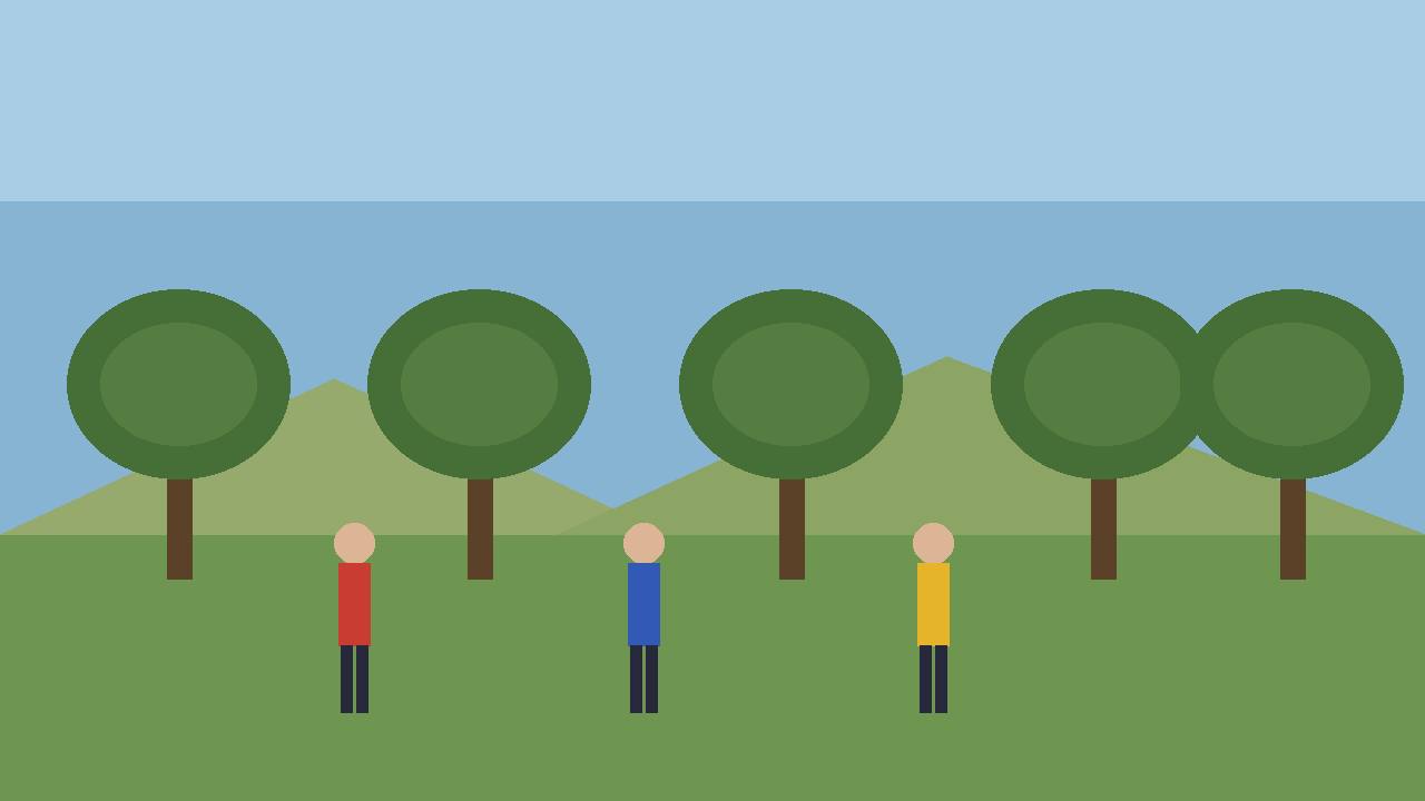 Editorial illustration of generic volunteers harvesting olives in a West Bank grove, for the story on volunteers detained near Bethlehem during the olive harvest