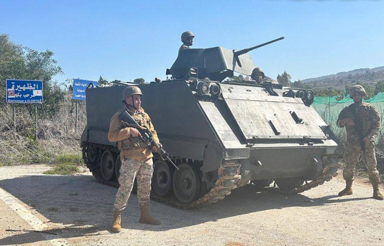 Lebanese army soldiers deploying in southern Lebanon south of the Litani River, file photo