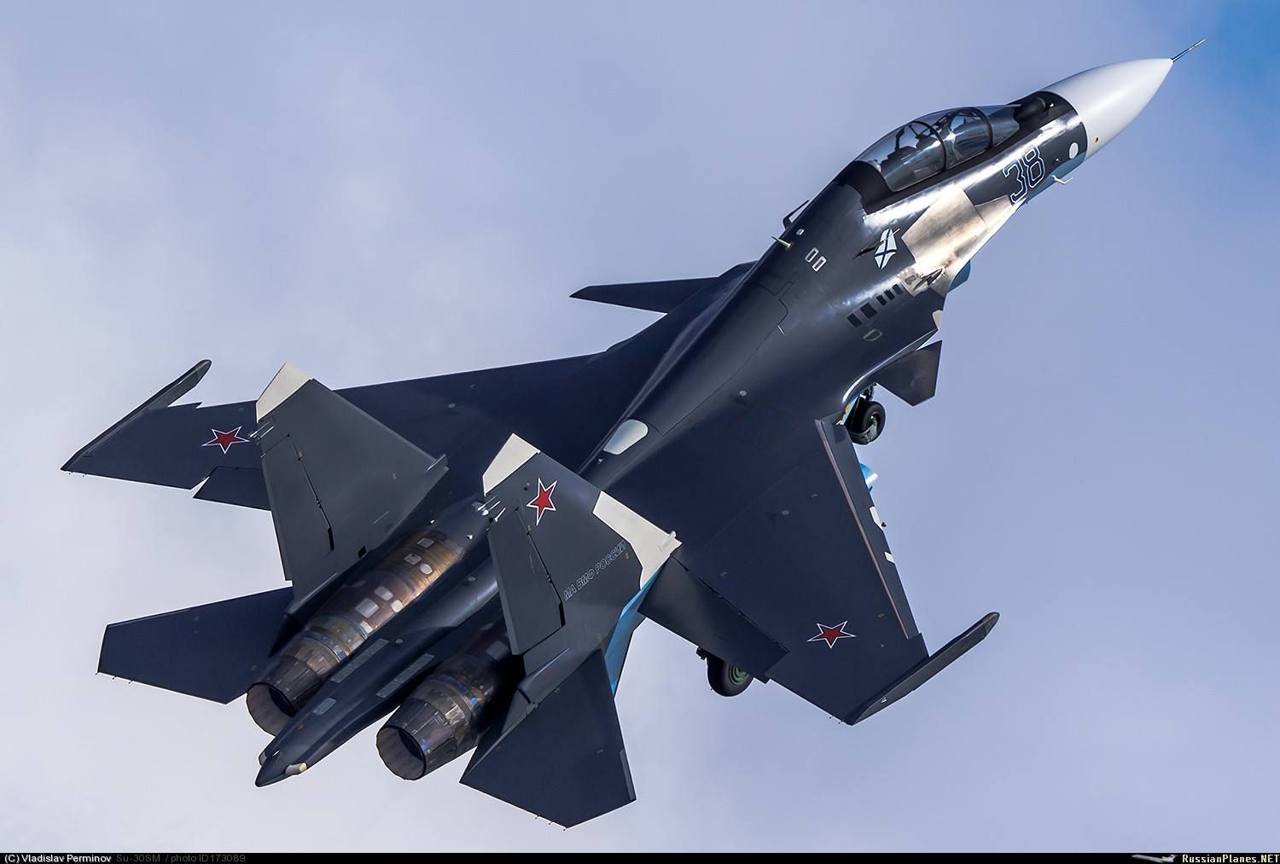 A Russian Su-30SM fighter jet in flight (file photo)