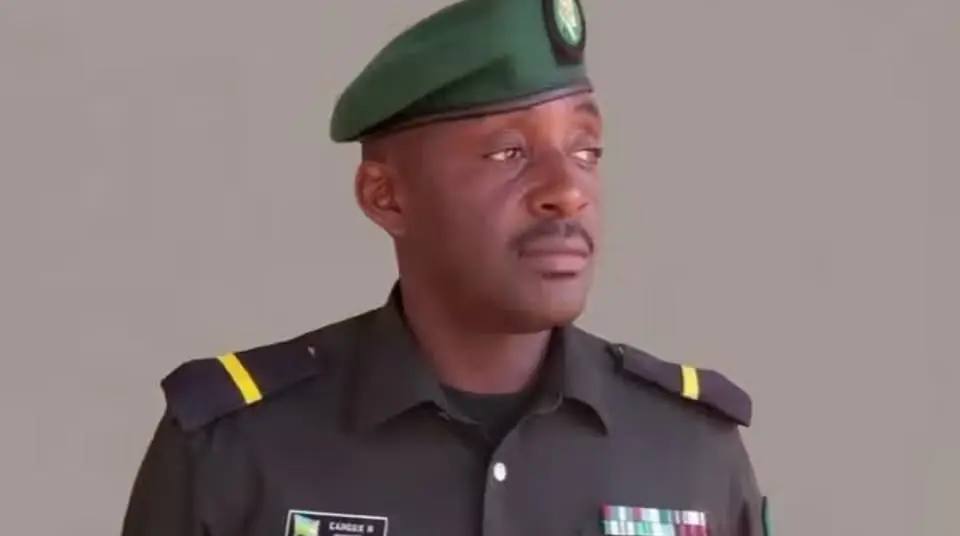 Robert Kabera in his former Rwandan army uniform (file photo)