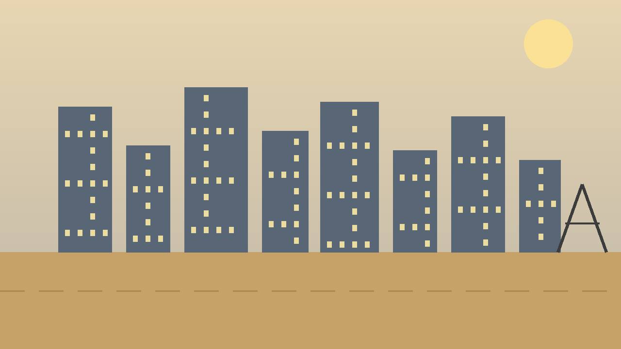 Editorial illustration of generic office towers and an oil derrick in a desert city at daytime, no incident shown