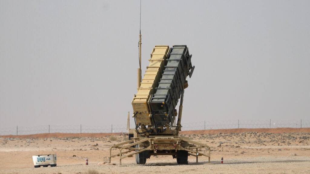 A Patriot air-defence battery deployed in Saudi Arabia (file photo)