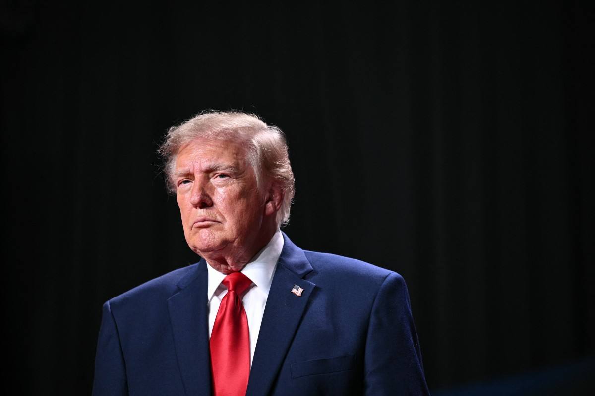 US President Donald Trump speaking at a campaign rally in Texas, in a real file photograph