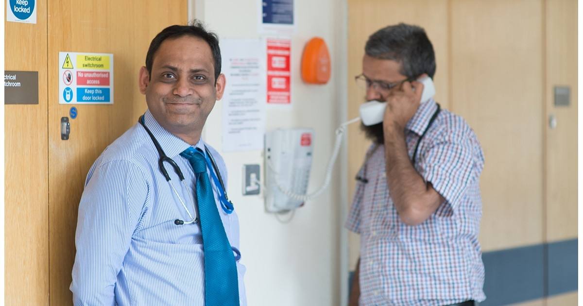 Doctors at an NHS hospital in England