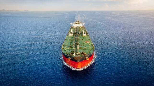 File photo of an oil tanker at sea