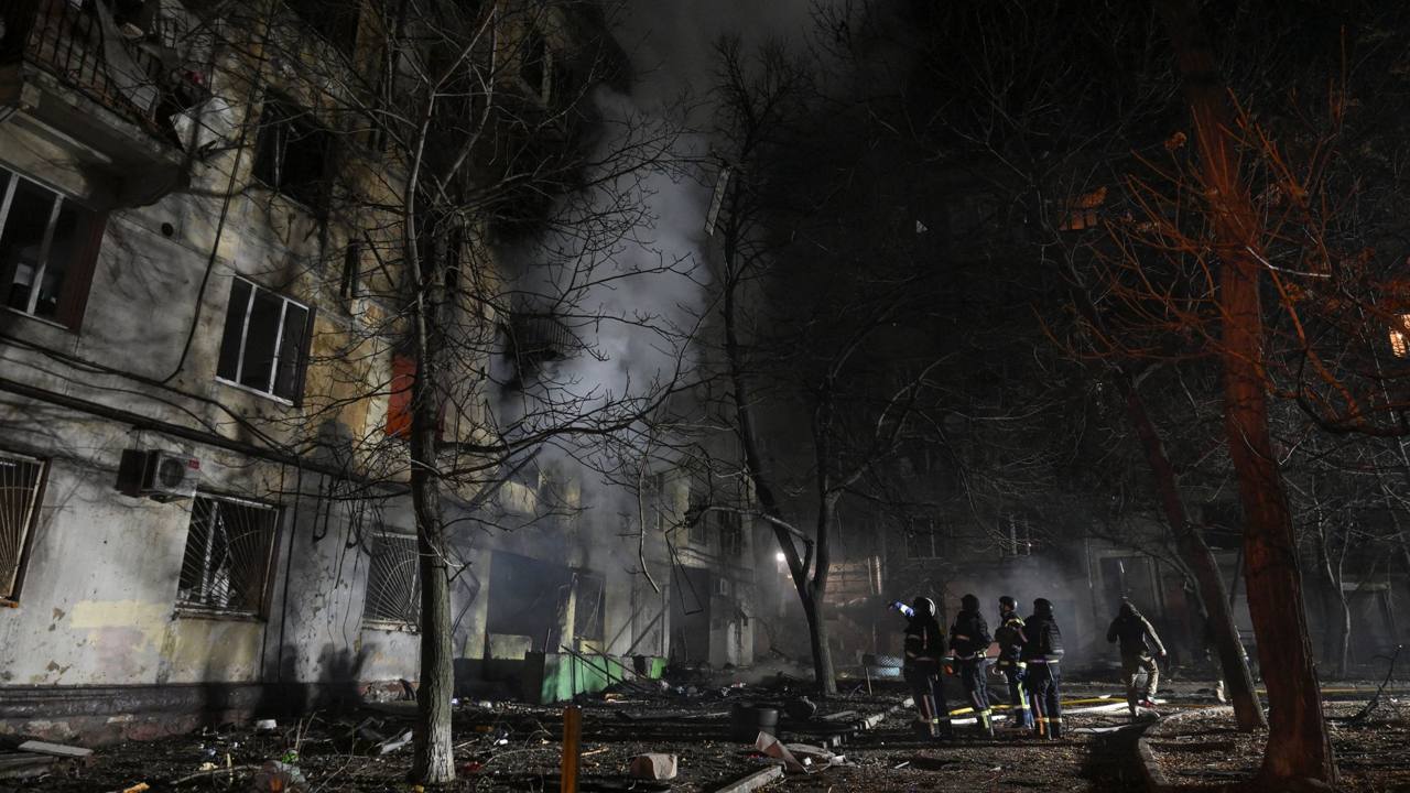 File photo of Zaporizhzhia, Ukraine, after an earlier Russian attack on the city