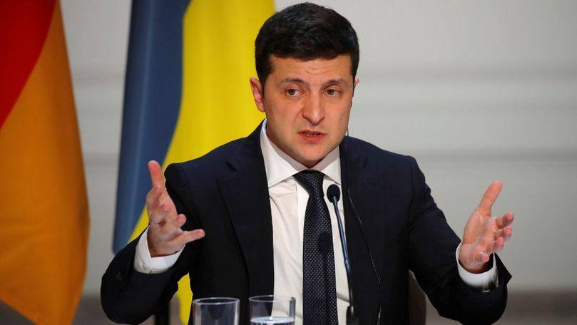 Ukrainian President Volodymyr Zelenskiy at a press event (file photo)