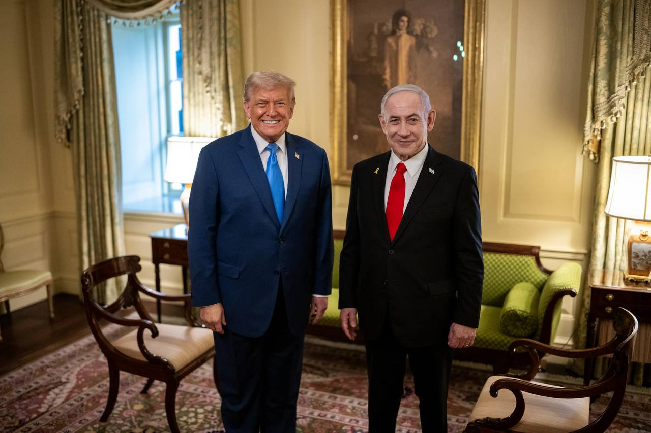 File photo: US President Donald Trump welcomes Israeli Prime Minister Benjamin Netanyahu at the White House