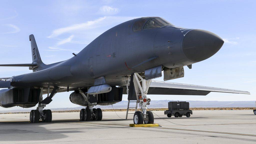 File photo: a US B-1B bomber at RAF Fairford in Gloucestershire, England