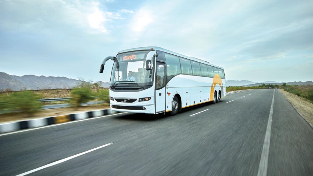 A private sleeper bus on an Indian highway (file photo)