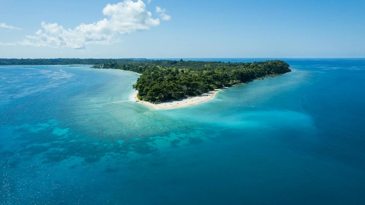 Aerial view of the Andaman and Nicobar Islands coastline, file photo