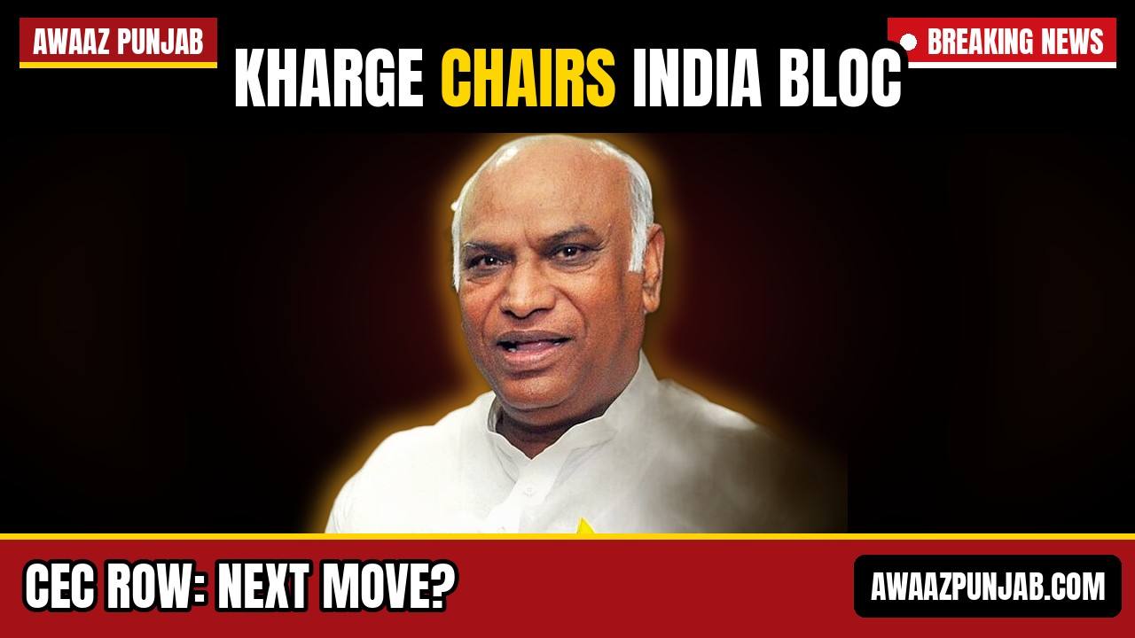 Mallikarjun Kharge — INDIA bloc virtual meeting on the CEC row