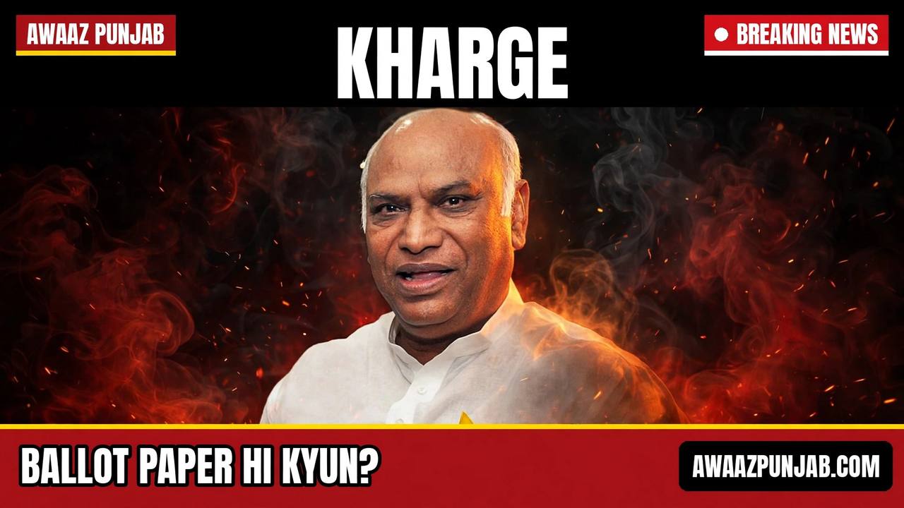 Branded thumbnail with a real photo of Congress president Mallikarjun Kharge