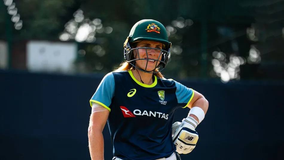 Australia captain Sophie Molineux in her national team kit during a training session