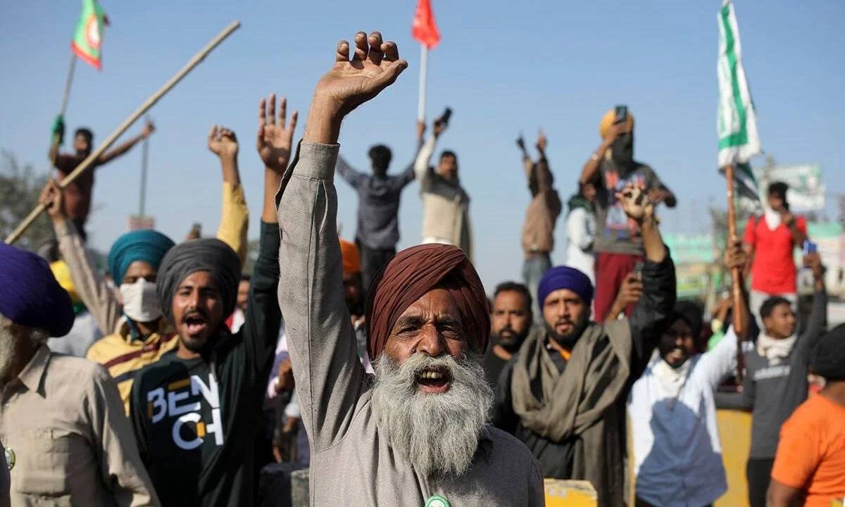 Farmers at a protest in Punjab (file photo)
