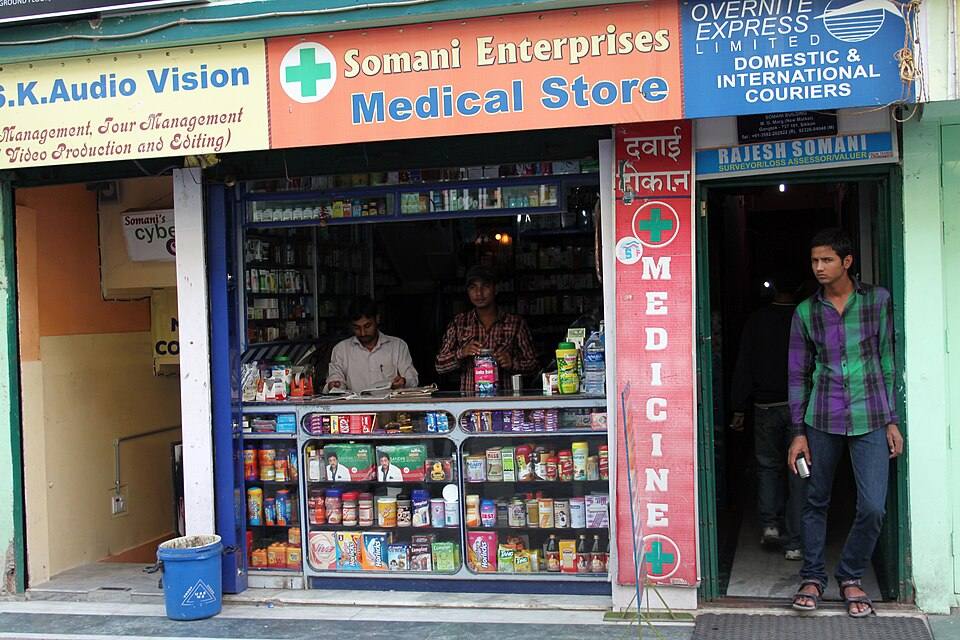 A pharmacy shop in India (file photo)