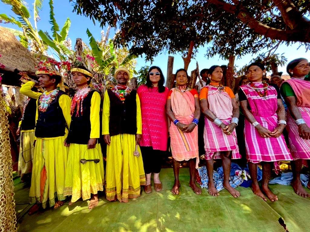 File photo of members of the Baiga tribal community in traditional dress in Madhya Pradesh