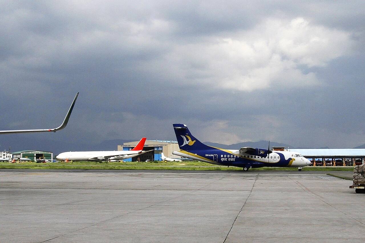File photo of a Turkish Airlines Airbus A330 parked at Tribhuvan International Airport in Kathmandu, with other aircraft on the apron