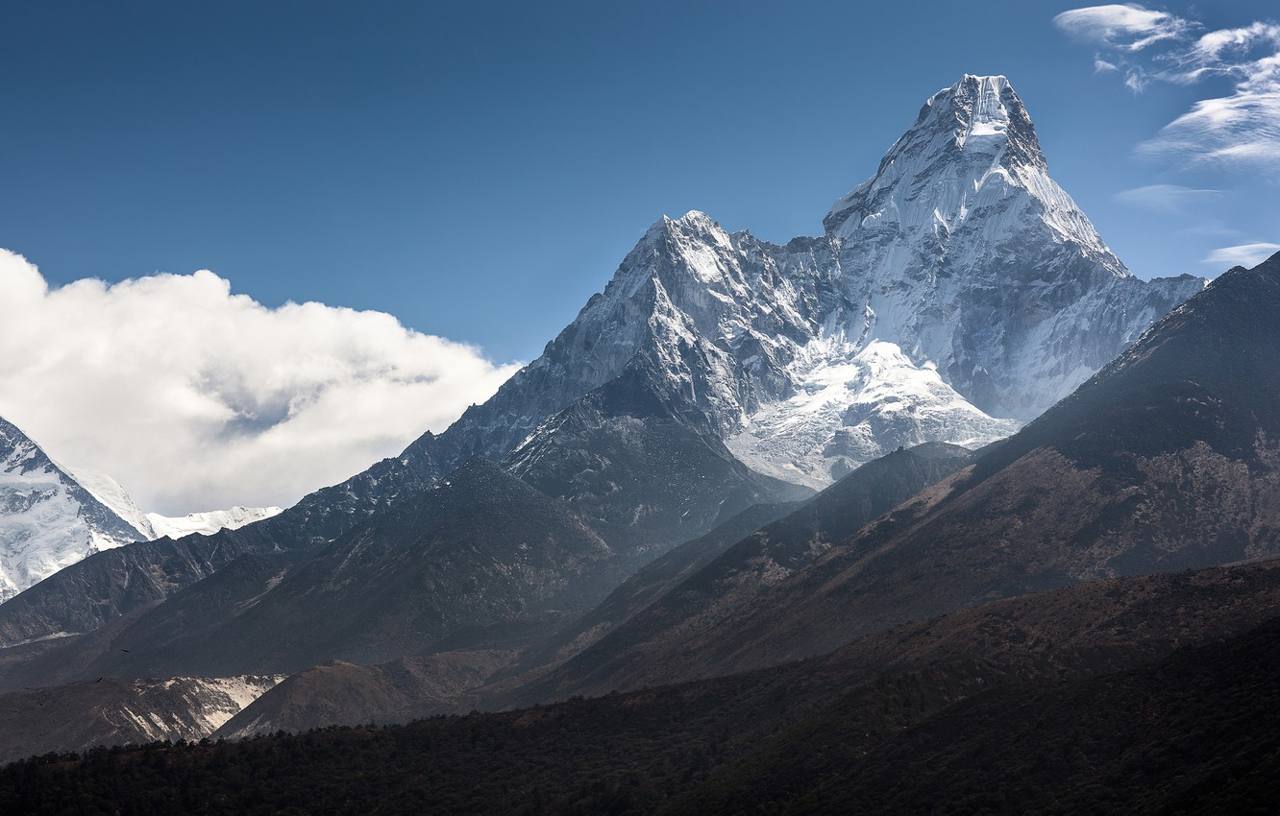 File photo of the snow-covered Ama Dablam peak in Nepal's Solukhumbu district