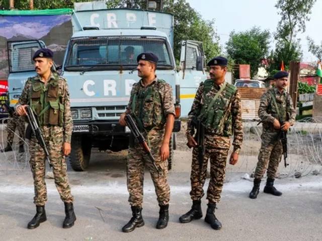 CRPF personnel standing guard beside a CRPF vehicle (file photo)