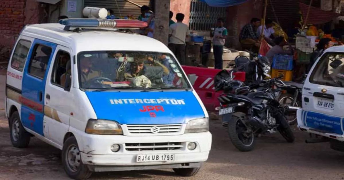A Jaipur Police interceptor vehicle on a street in Jaipur, Rajasthan (file photo)