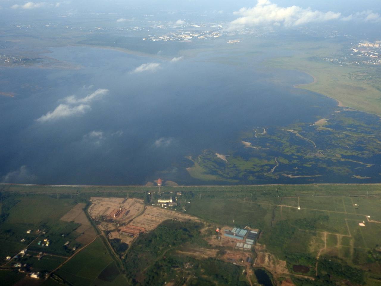 Chembarambakkam Lake, one of the six main reservoirs supplying drinking water to Chennai