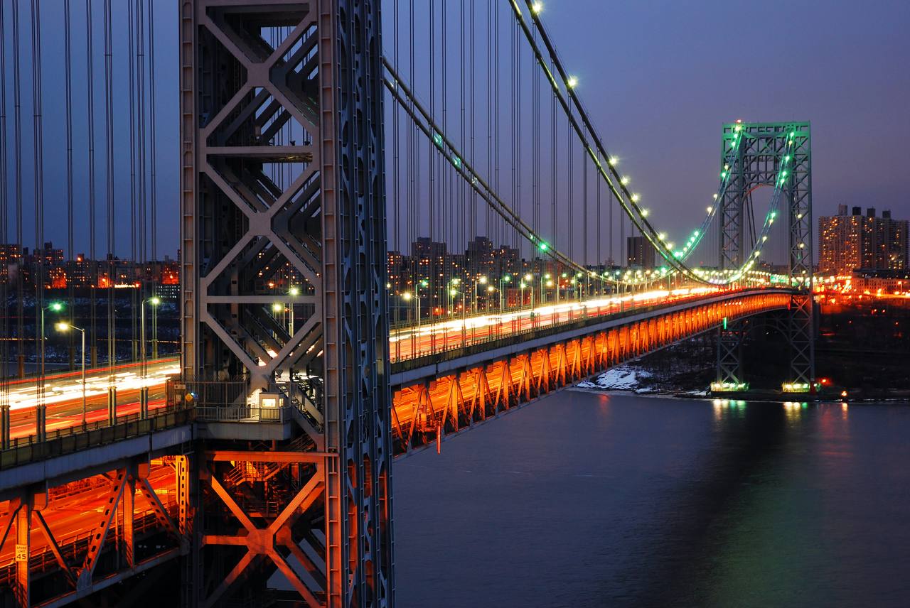 File photo of the George Washington Bridge over the Hudson River between New York and New Jersey