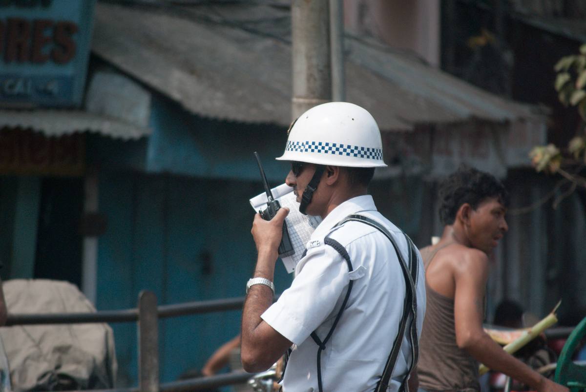 Kolkata Police personnel on duty in the city (file photo)